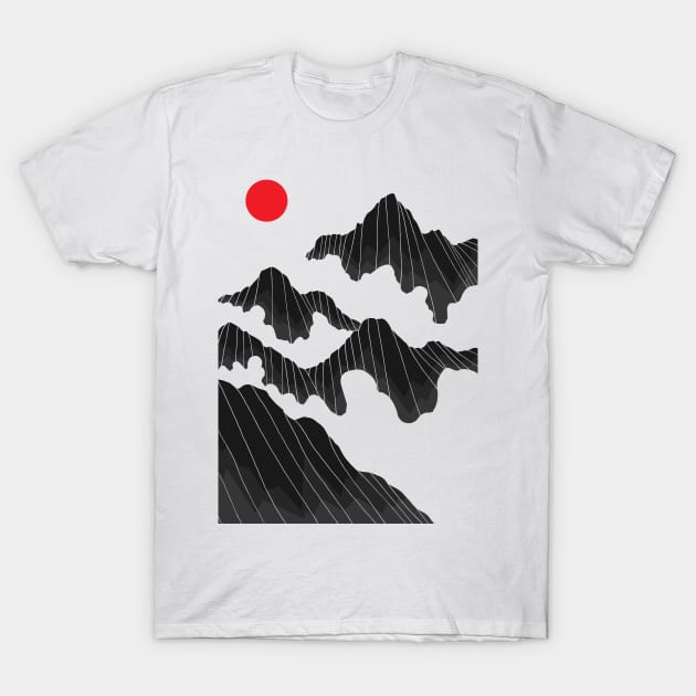 A cloudy landscape T-Shirt by Swadeillustrations
